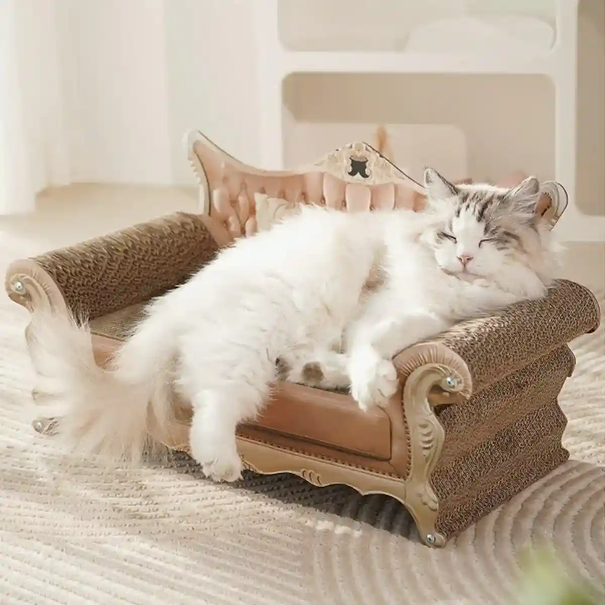 Luxury Cat Scratching Sofa Corrugated Cardboard Claw Sharpener & Cat Lounge - Image 9