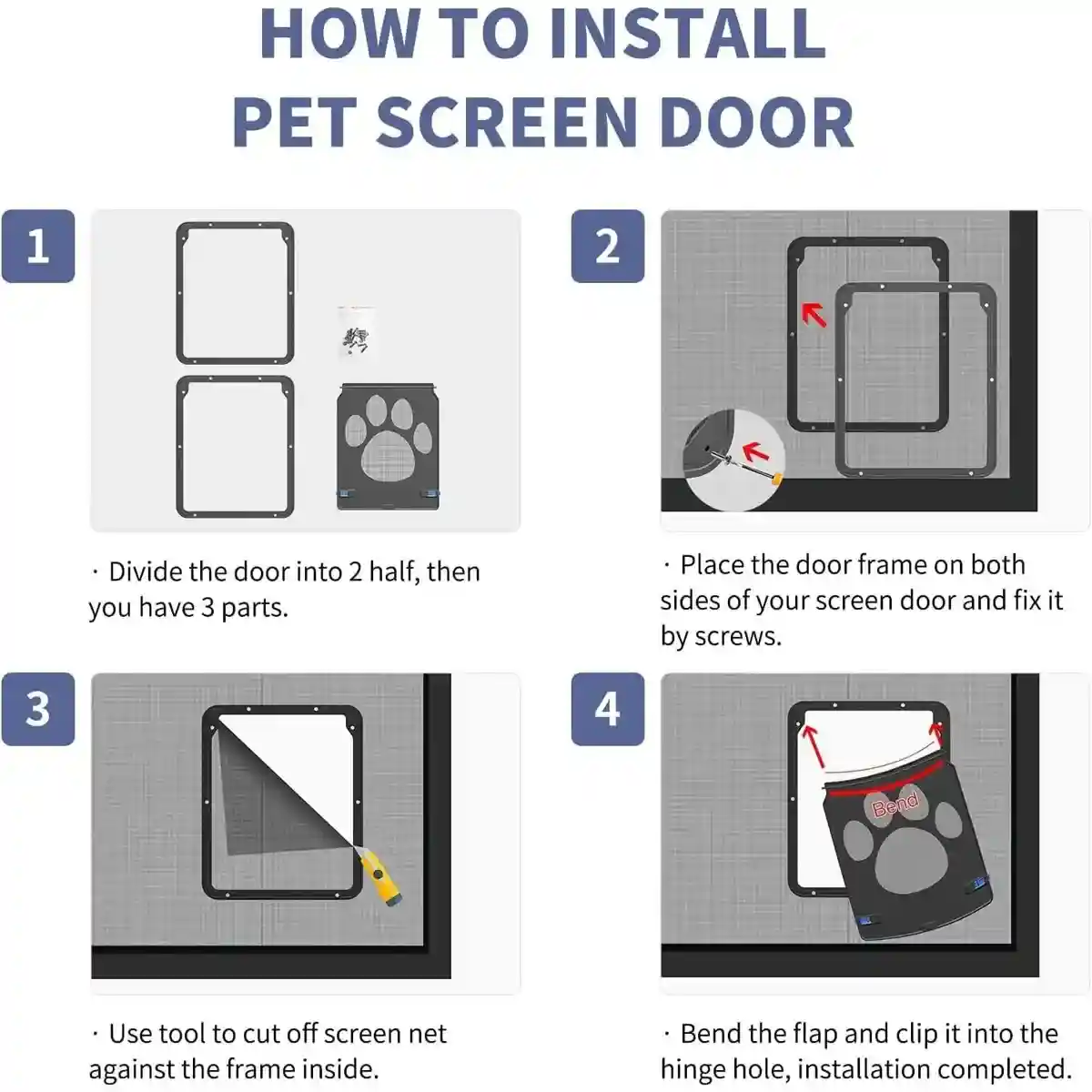 Magnetic Lock Pet Screen Door for Cats and Dogs - Image 13