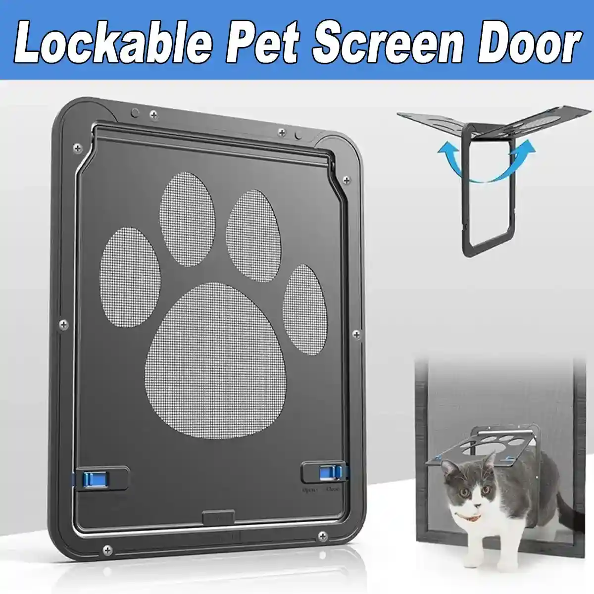 Magnetic Lock Pet Screen Door for Cats and Dogs - Image 2