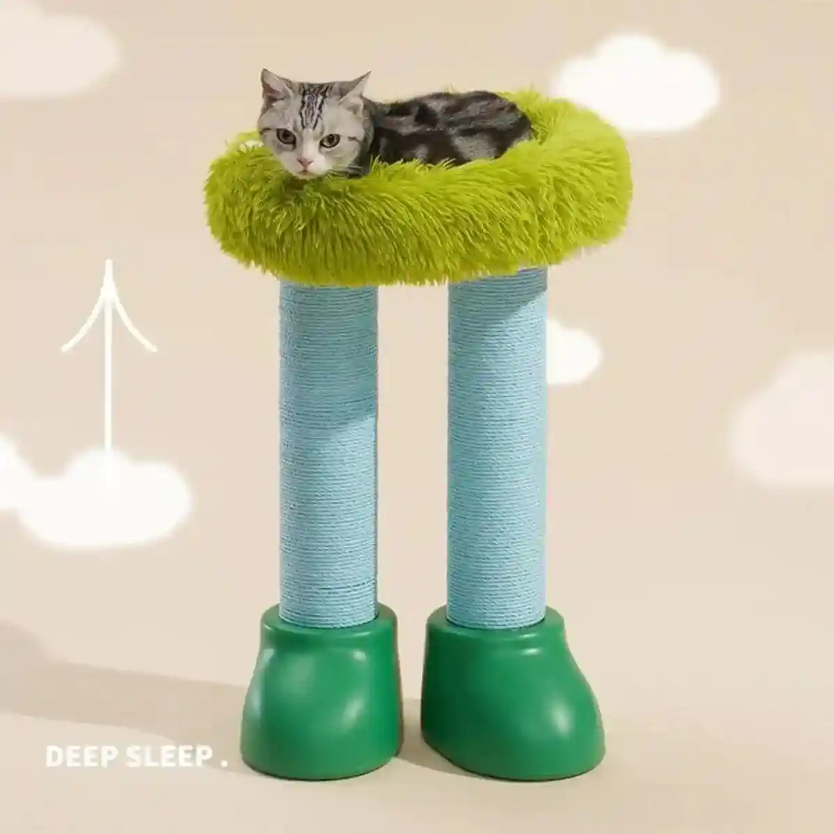 Makesure Boot-Shaped Cat Scratcher Multi-Functional Cat Bed & Side Table - Image 6
