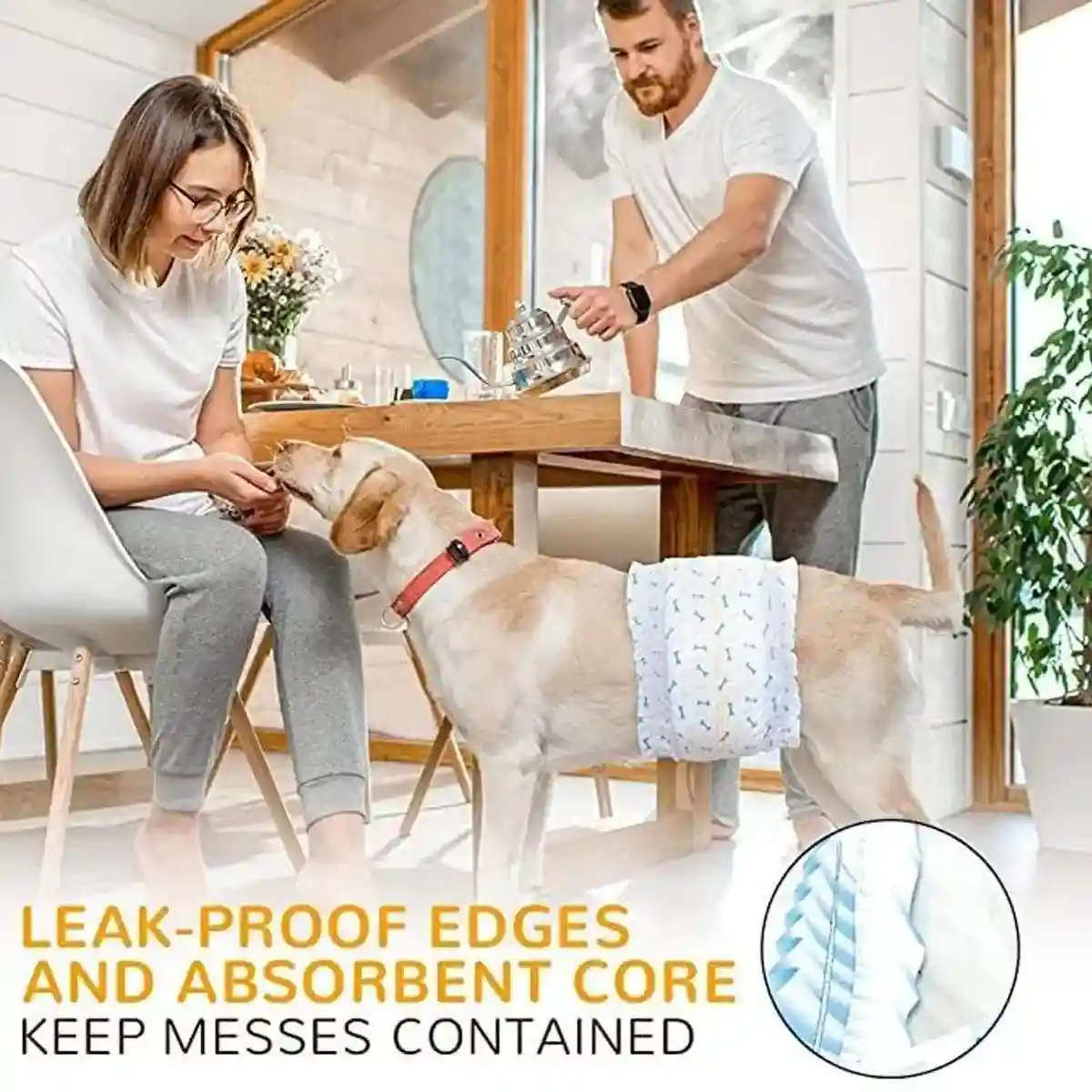 Male Dog Diapers Adjustable Fit Leak-Proof with Wetness Indicator - Image 11