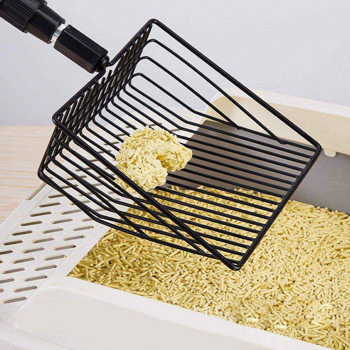 Metal Cat Litter Scoop with Long Handle - Image 3