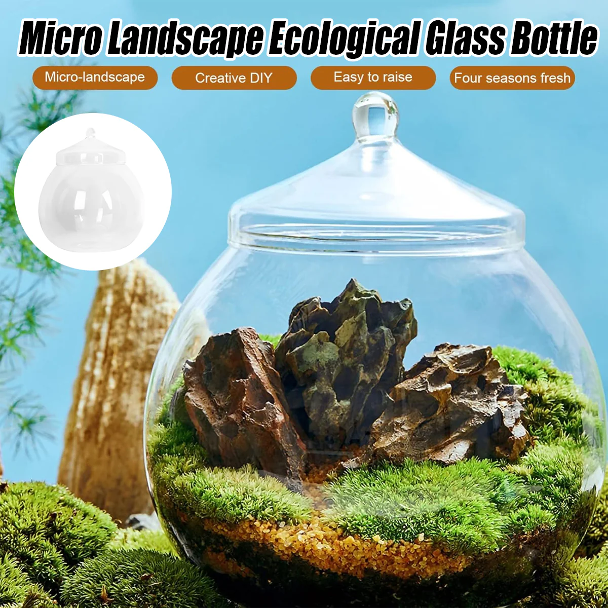 Micro Landscape Glass Bottle With Lid