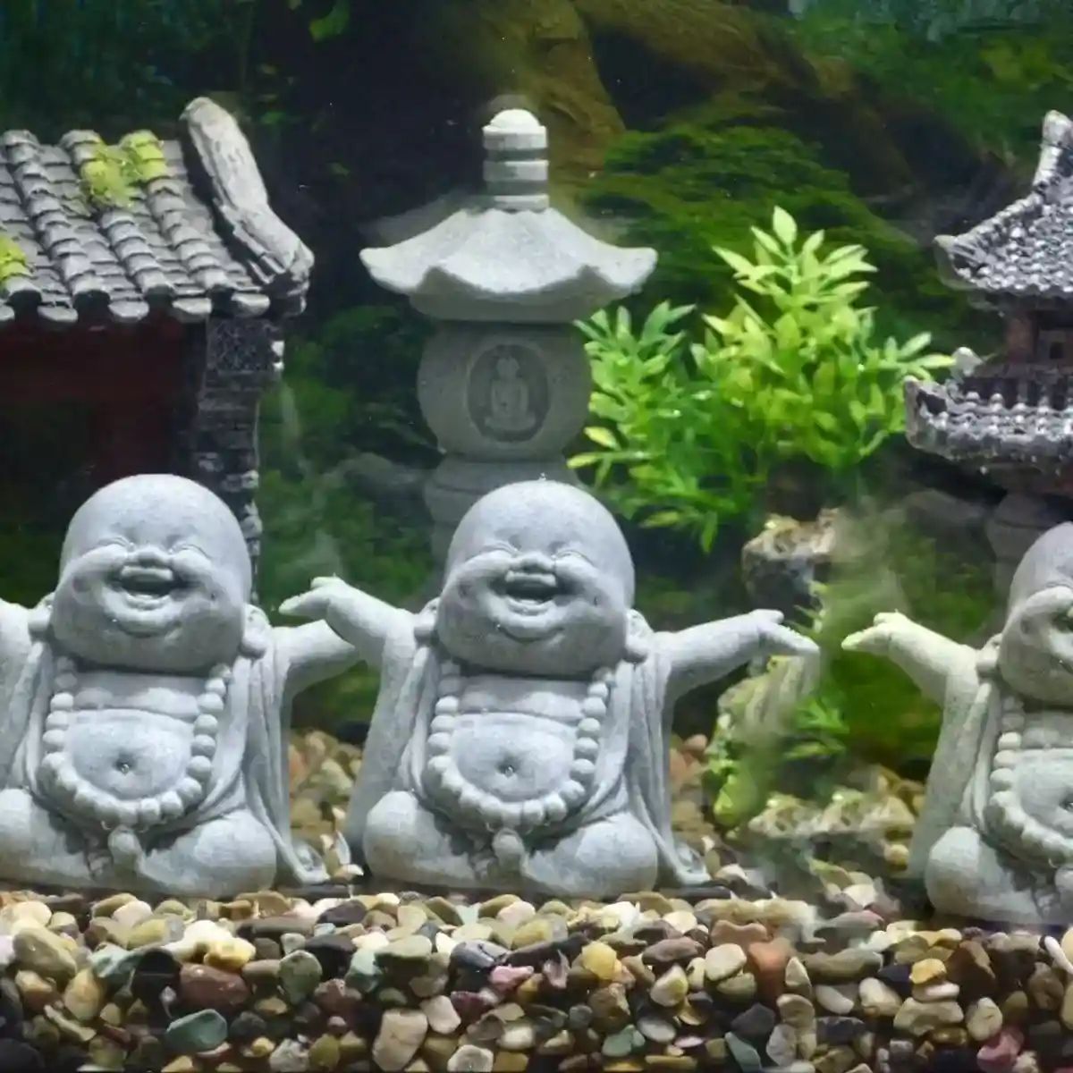 Mini Cement Buddha Figurine for Spiritual Aquarium Decoration - Image 12