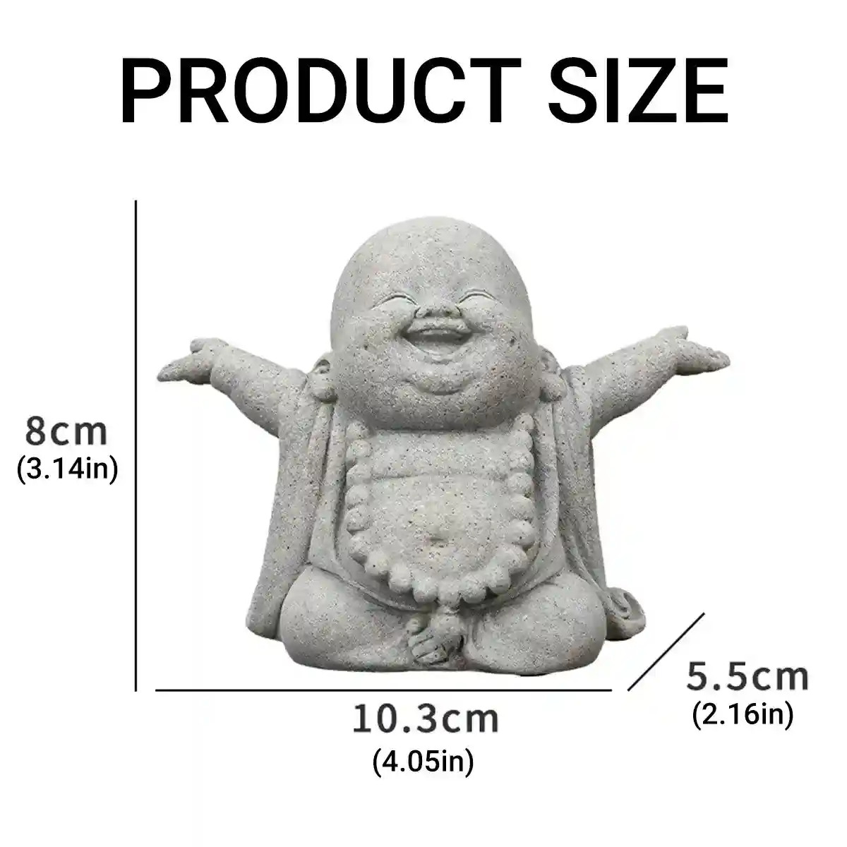 Mini Cement Buddha Figurine for Spiritual Aquarium Decoration - Image 5