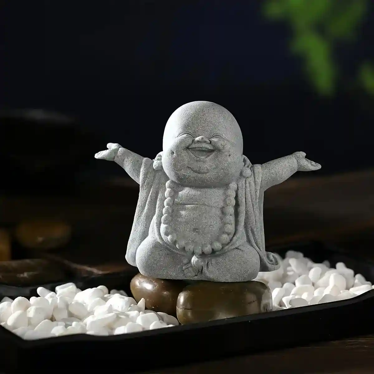 Mini Cement Buddha Figurine for Spiritual Aquarium Decoration - Image 6