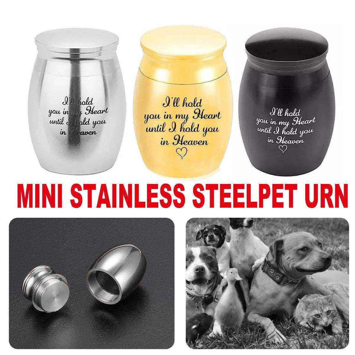Mini Stainless Steel Pet Urn Keepsake for Ashes