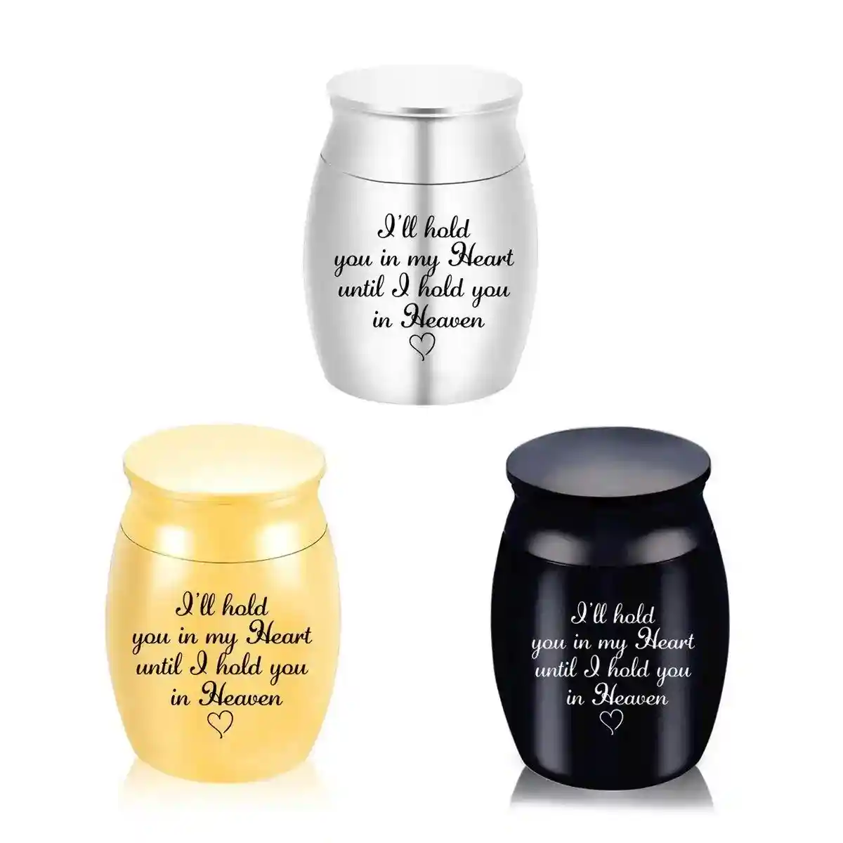 Mini Stainless Steel Pet Urn Keepsake for Ashes - Image 3