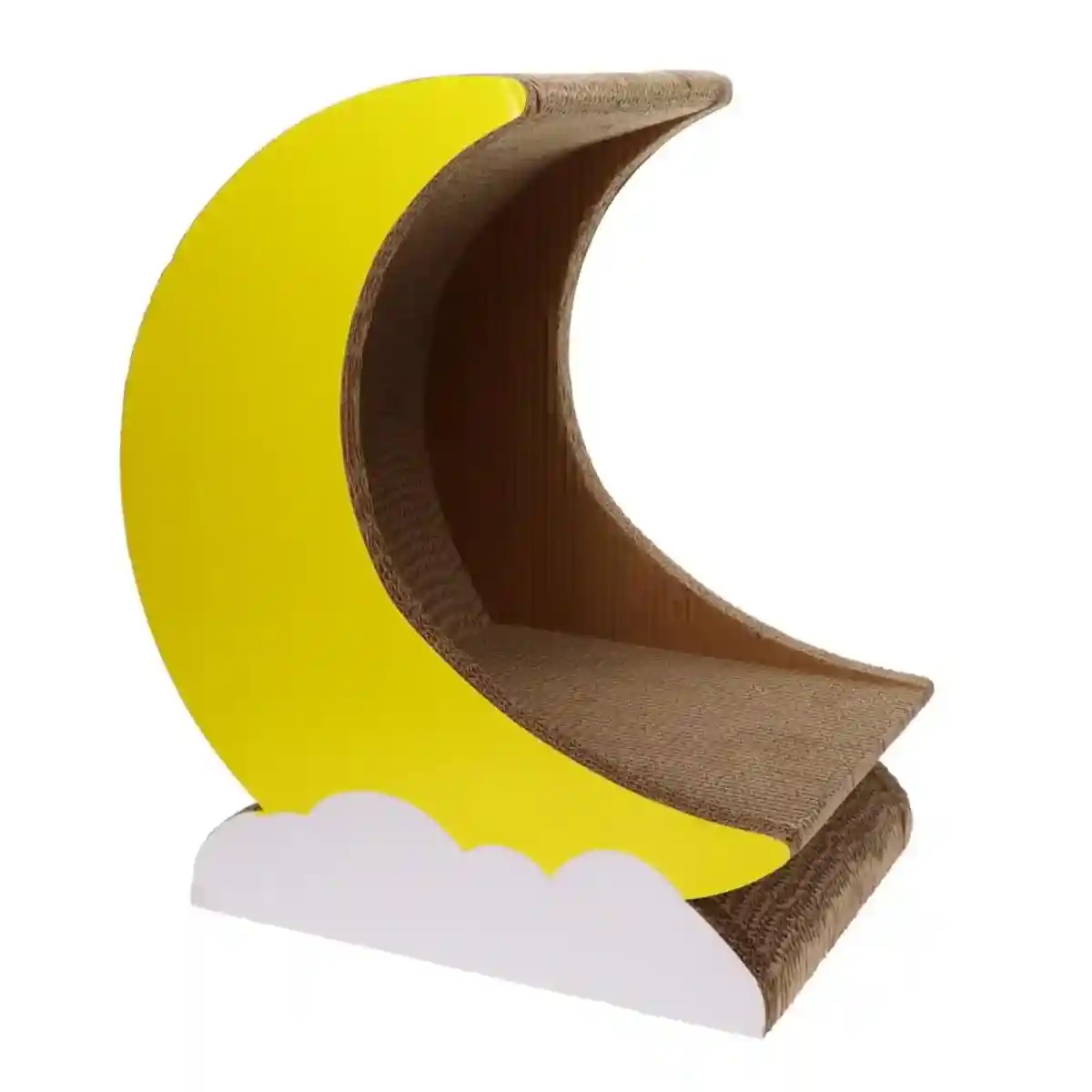 Moon Shape Cat Scratching Lounge with Cloud Base - Image 2