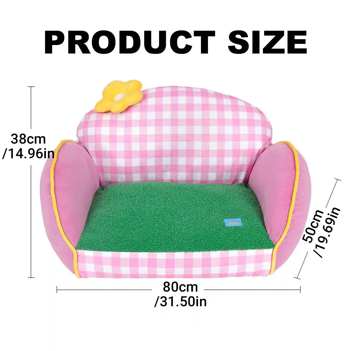 Multi Colour Pet Sofa Bed Removable and Washable for Pets Resting Playing Use - Image 3