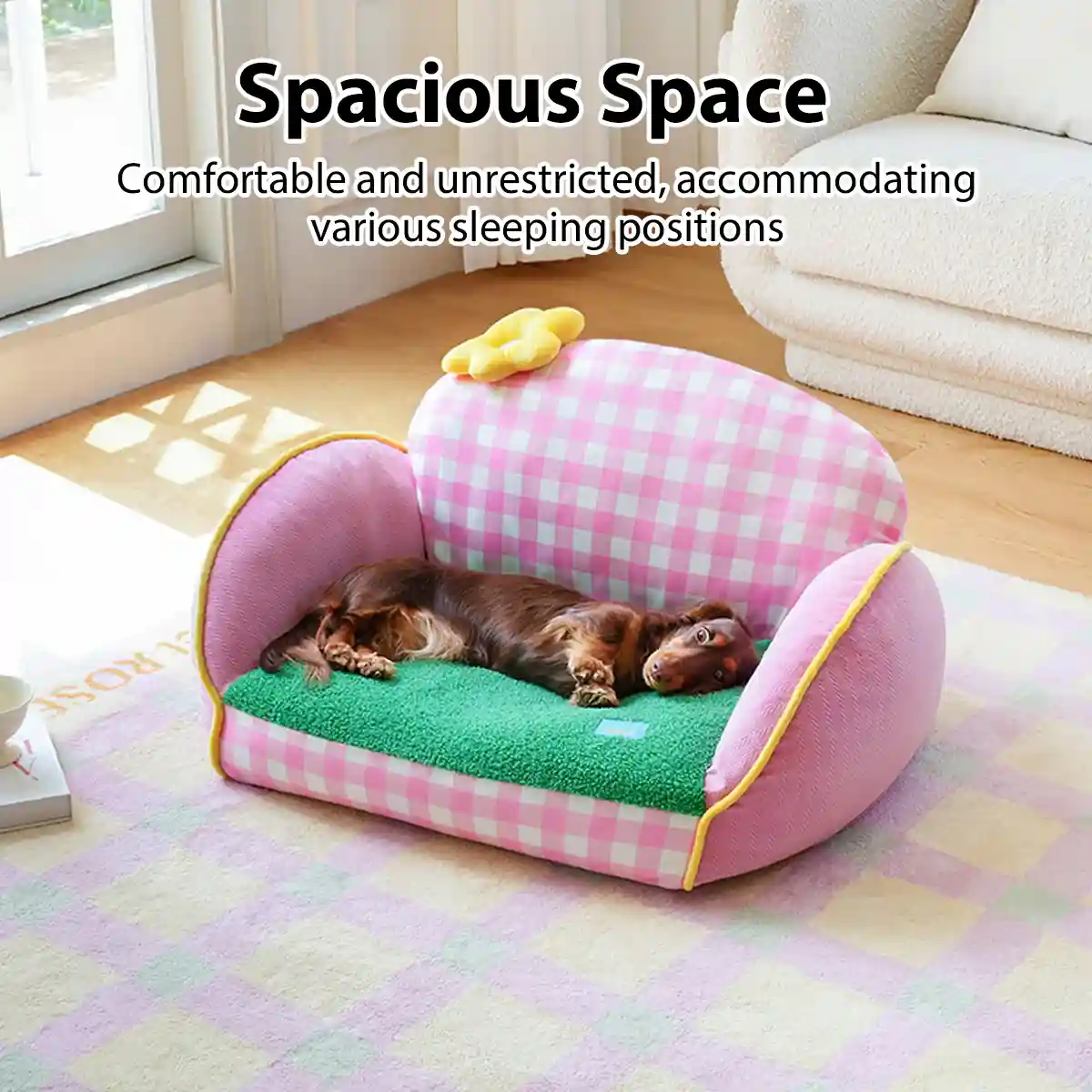 Multi Colour Pet Sofa Bed Removable and Washable for Pets Resting Playing Use - Image 8