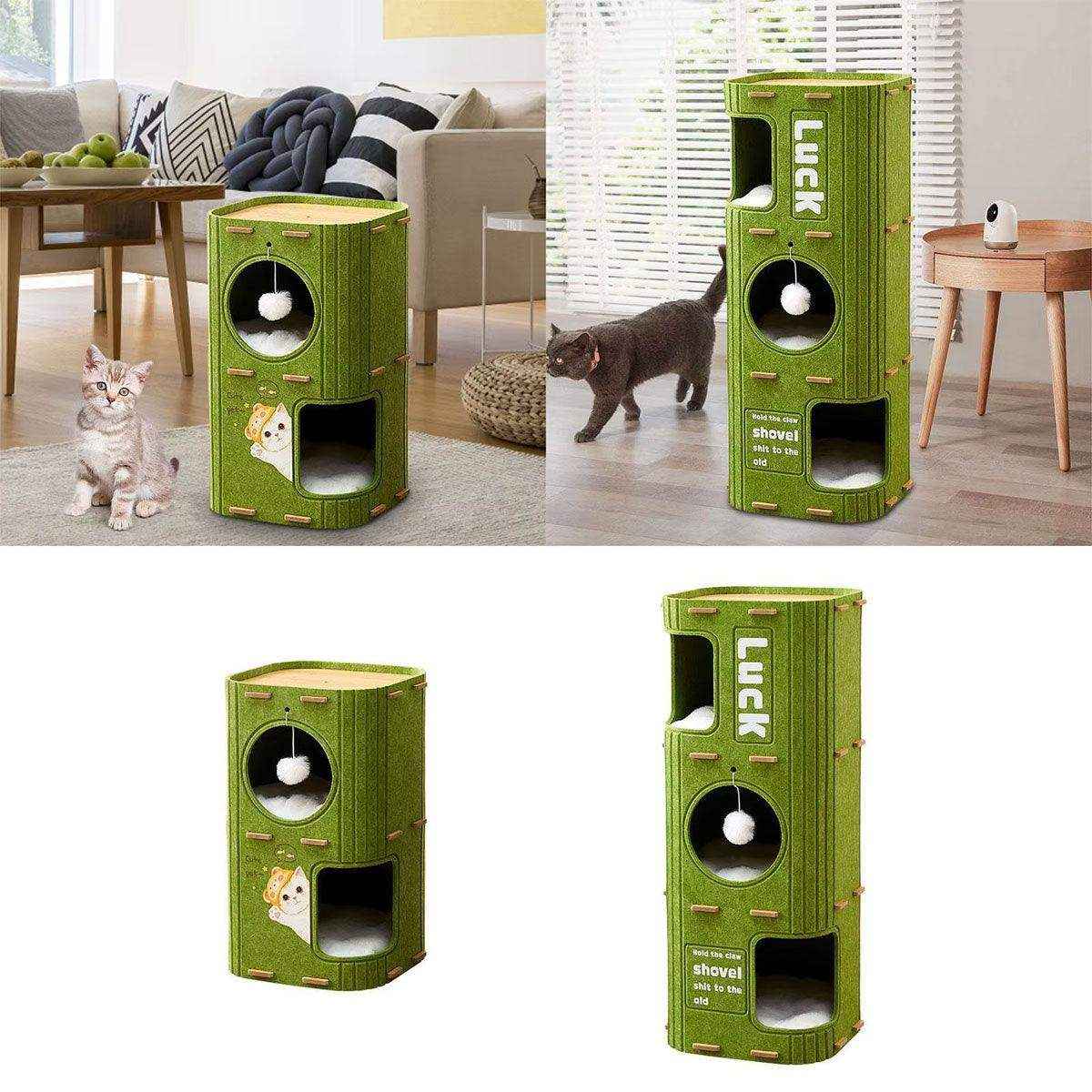 Modern Felt Multi-Layer Cat House for Play and Relaxation - Image 10