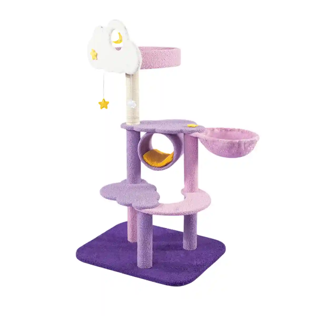 Multilevel Cat Tree Scratching Post with Playhouse and Interactive Toys - Image 19