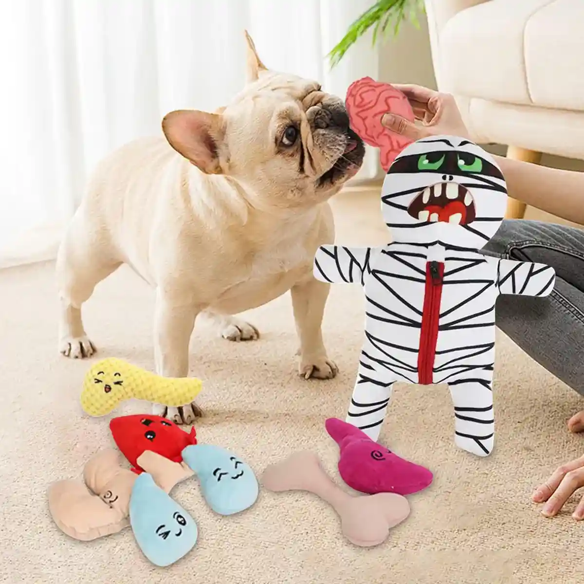 Mummy Plush Dog Toy Set 9-in-1 Interactive - Image 14