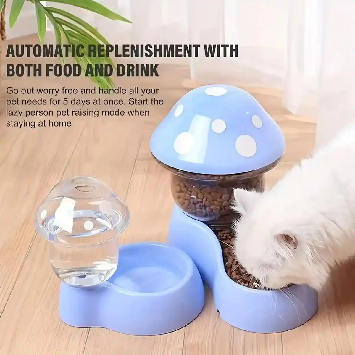 Mushroom Pet Bowl Dual-Use Food & Water Bowl - Image 4