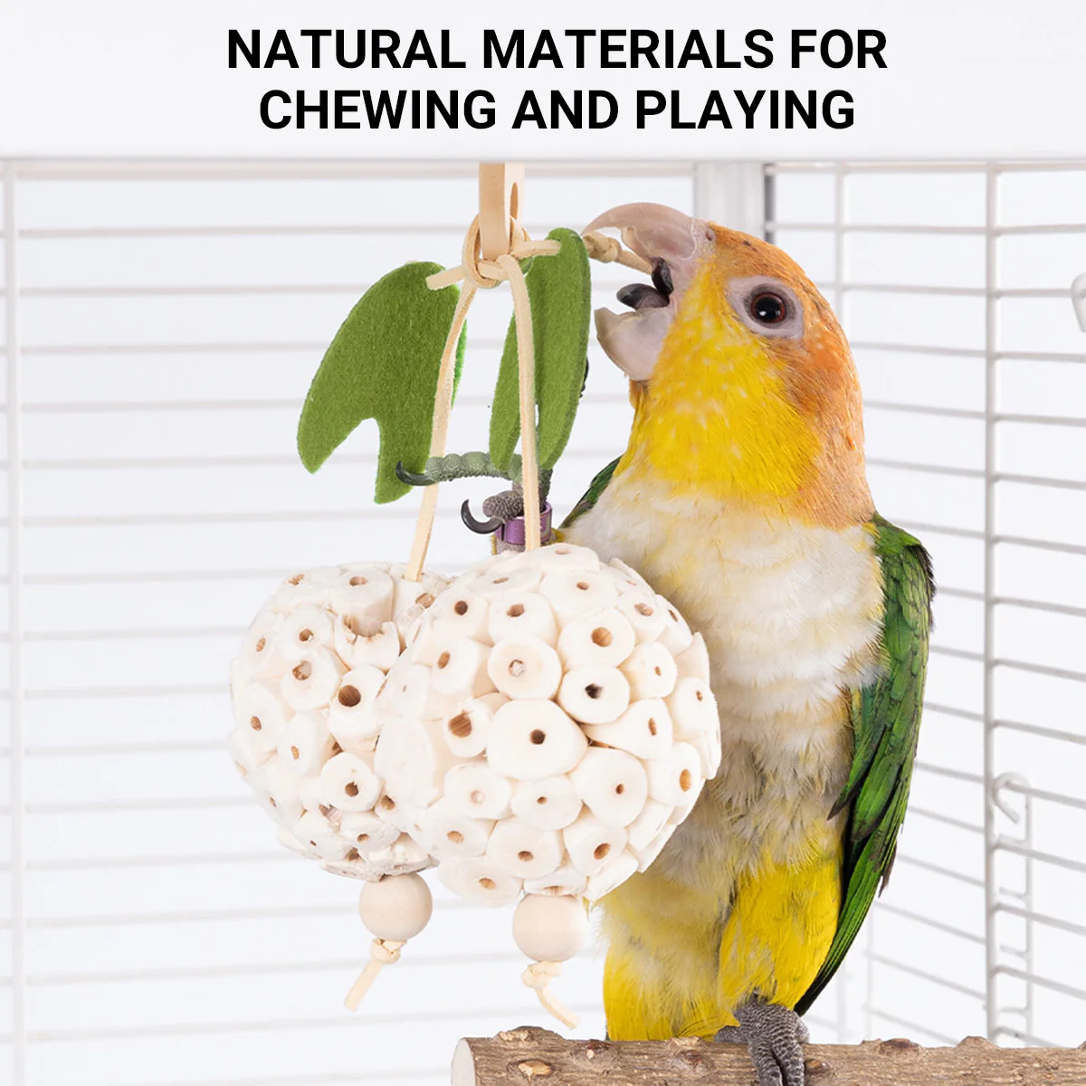 Natural Chewing Ball Bird Toy - Image 7
