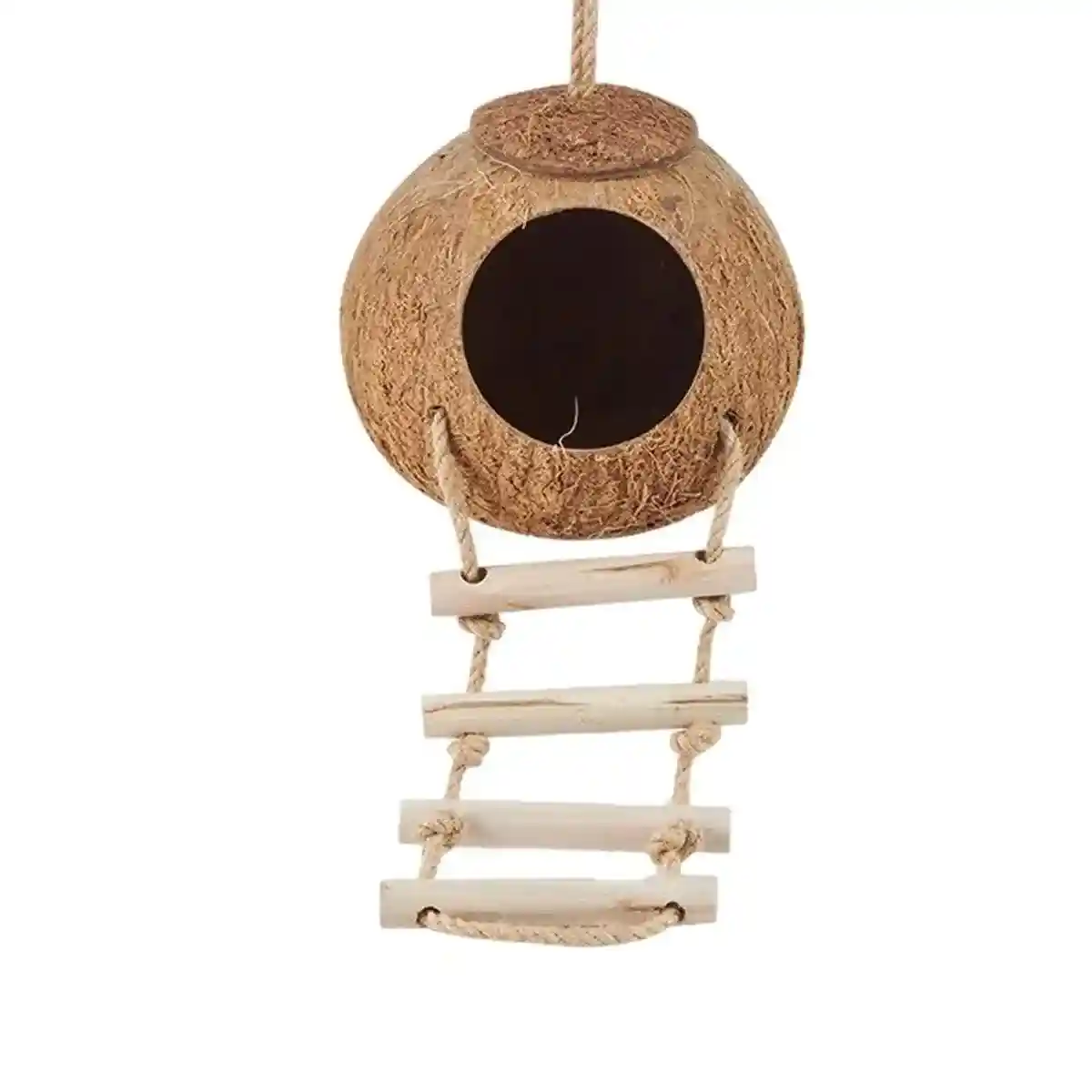 Natural Coconut Shell Bird Nest Safe & Cozy Bird House - Image 12