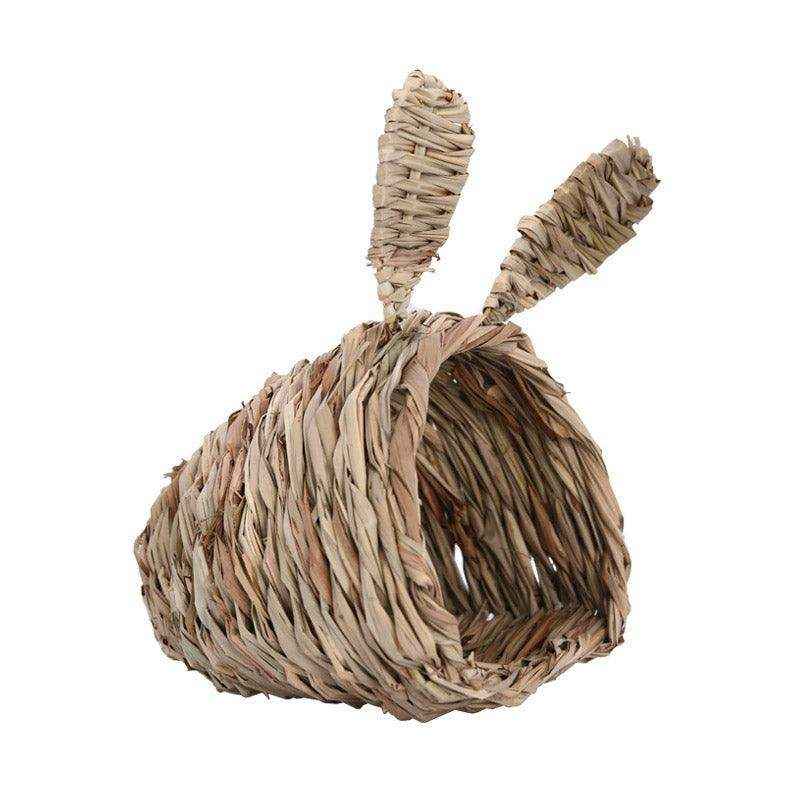 Natural Grass Rabbit House Hideout for Small Pets - Image 2