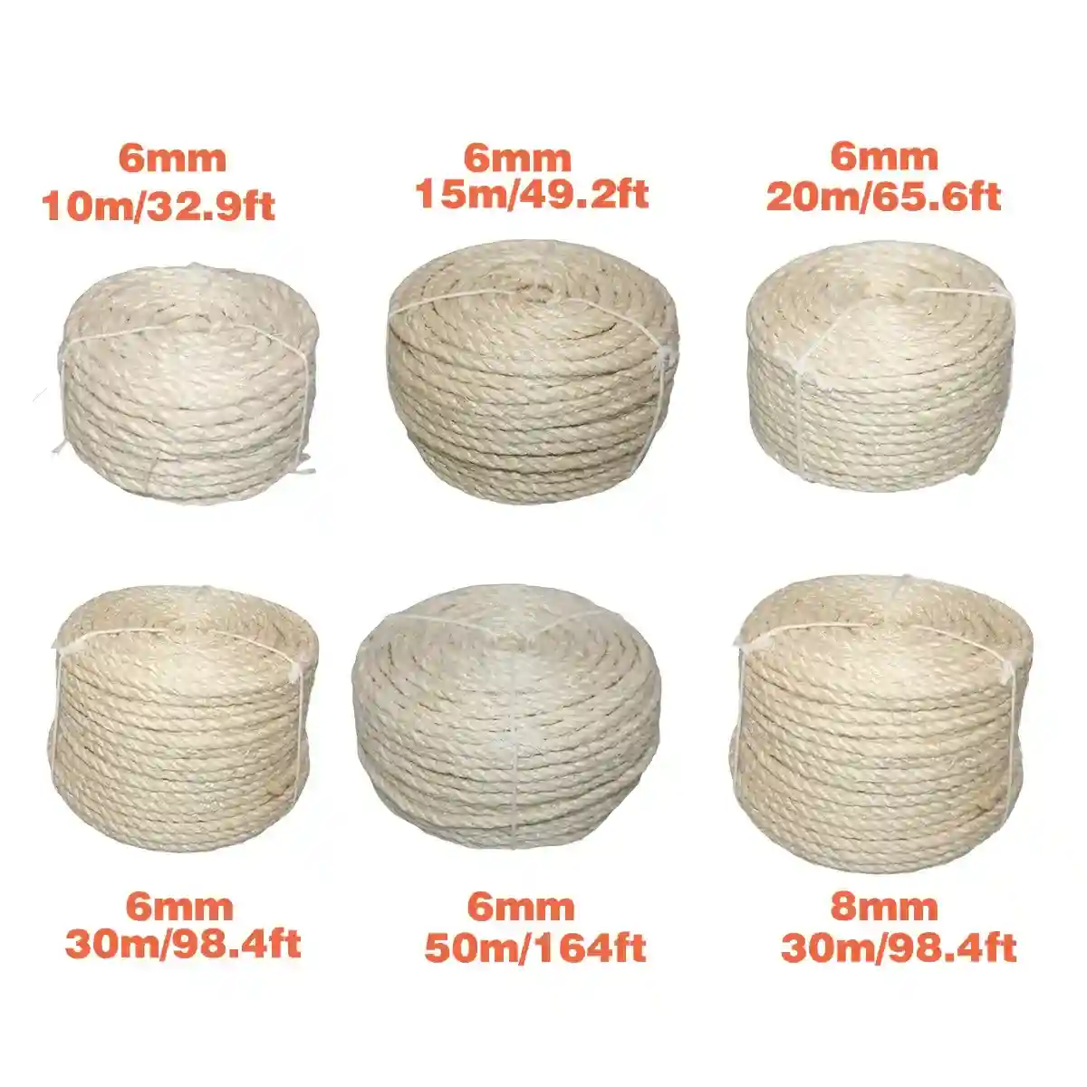 Natural Sisal Hemp Rope for Cat Scratching Crafts & Garden DIY - Image 12