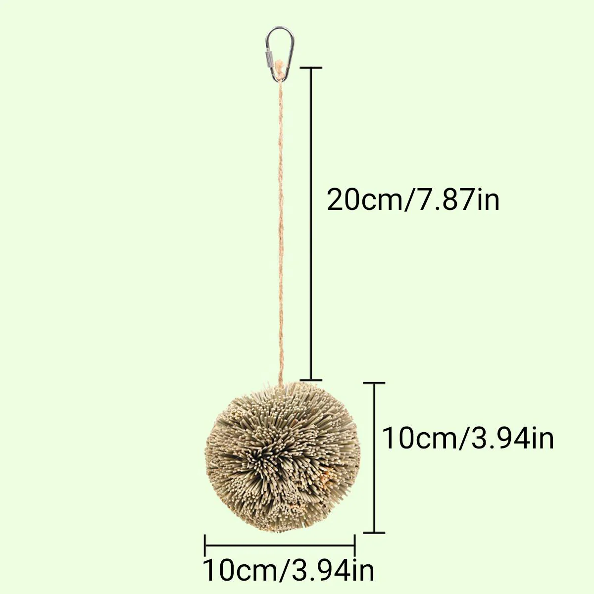 Natural Parrot Chew Toy Ball - Image 3