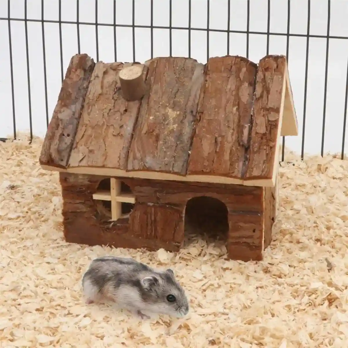 Natural Wood Hamster House S/L - Image 11