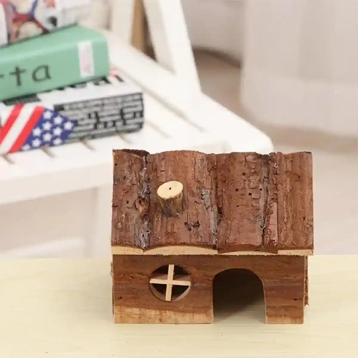 Natural Wood Hamster House S/L - Image 6