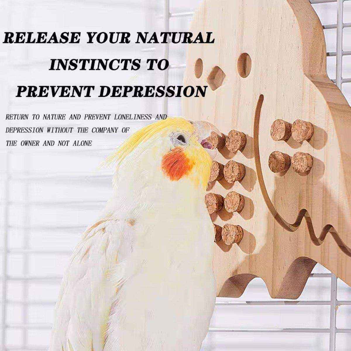 Parrot Toy Nibbling Relief Anti-Depression Puzzle Supplies for Bird Chewing Fun - Image 4