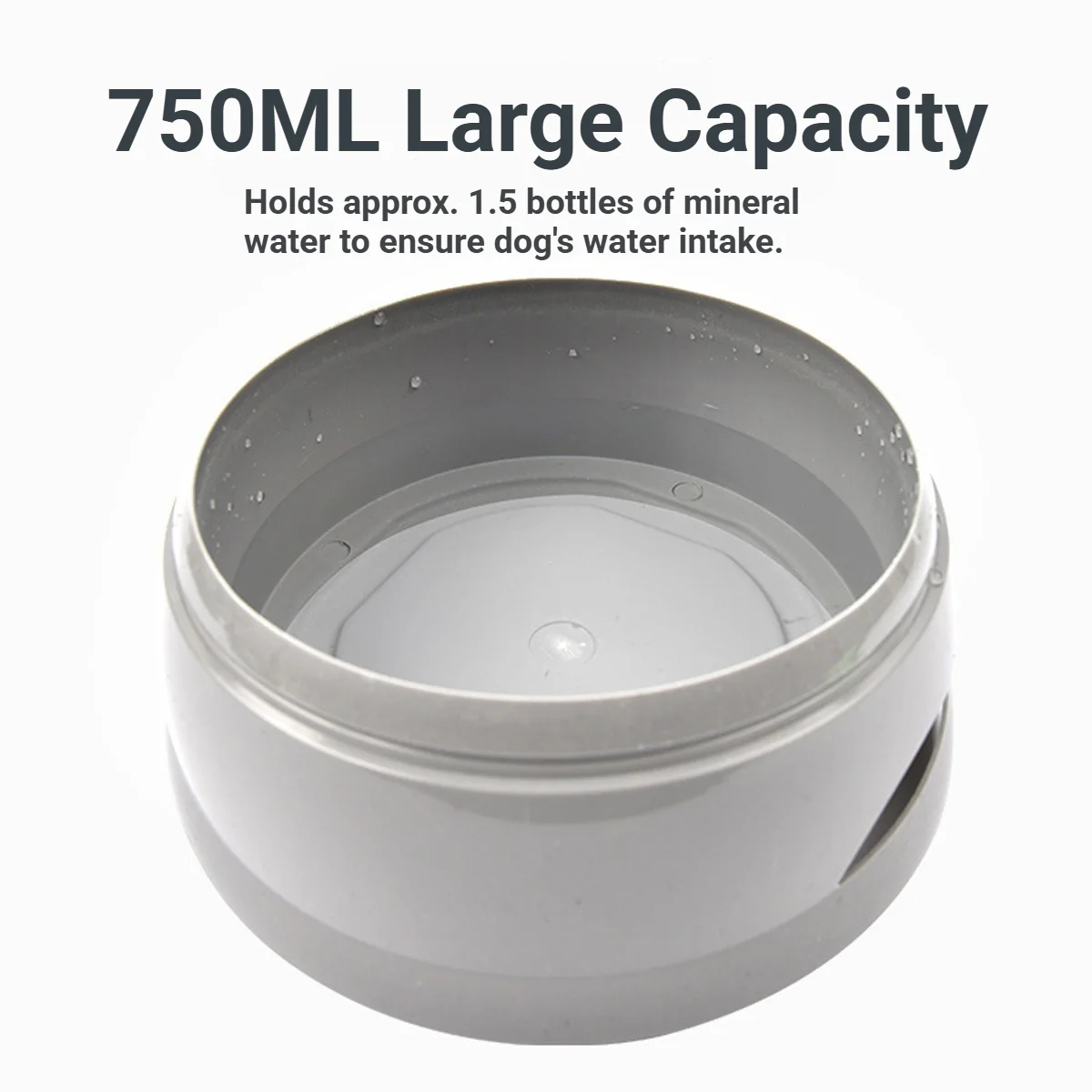 No Spill Pet Water Bowl With Floating Plate - Image 8