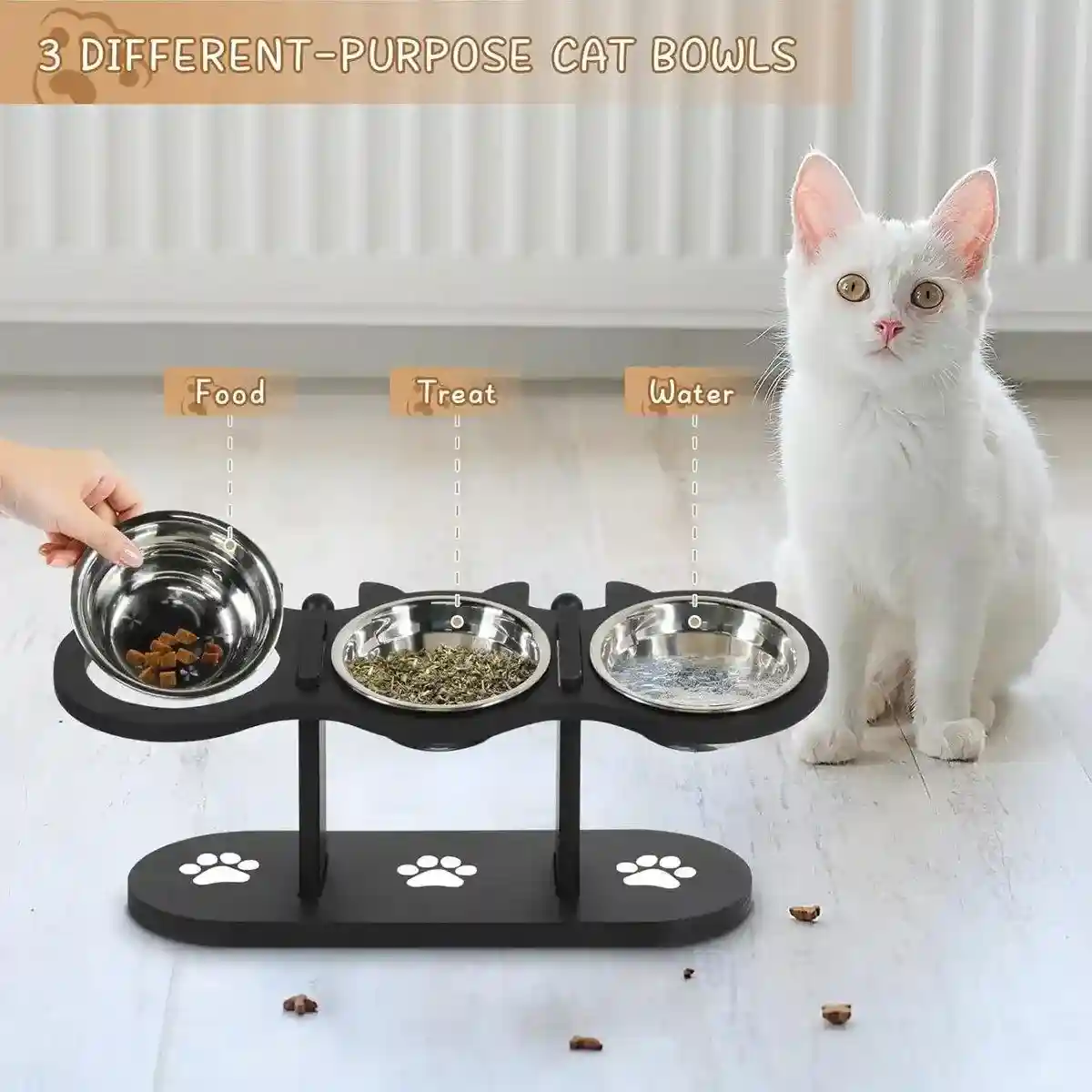 Non-Slip 3-in-1 Stainless Steel Pet Bowl For Dogs and Cats - Image 6