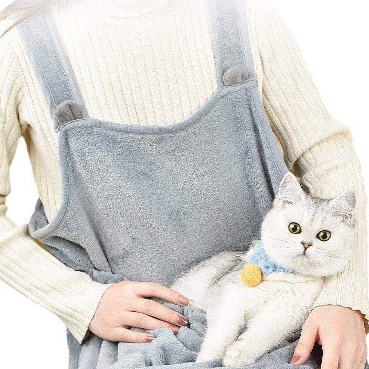 Non-stick Hair Cat Apron Suit Kangaroo Style No Hole Pet Bib for Grooming Safety - Image 4