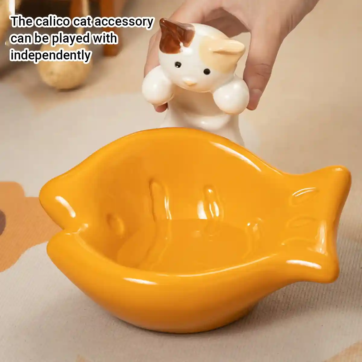 Tilted Ceramic Cat Bowl with Neck Support for Cats and Small Dogs - Image 5
