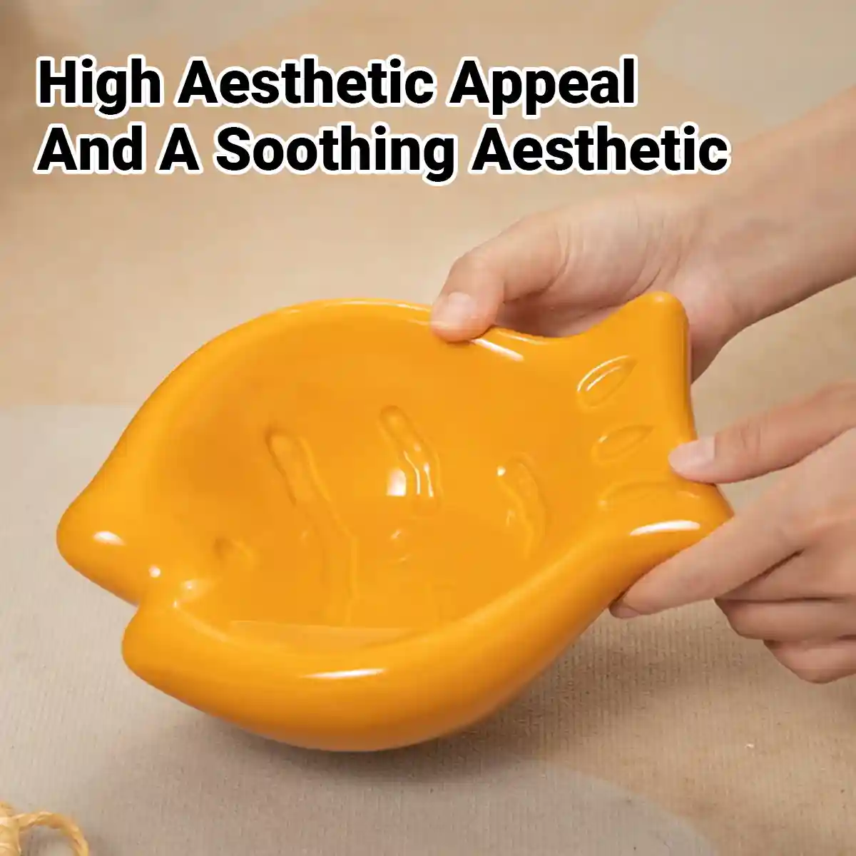 Tilted Ceramic Cat Bowl with Neck Support for Cats and Small Dogs - Image 8