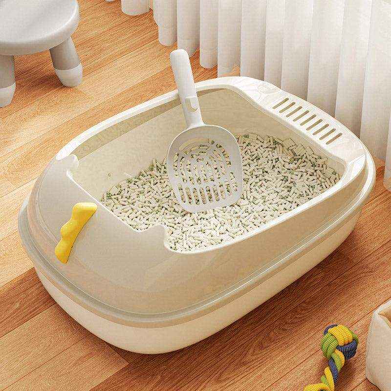 Odor-Controlled Cat Litter Tray with High Sides and Easy Access Entry - Image 4