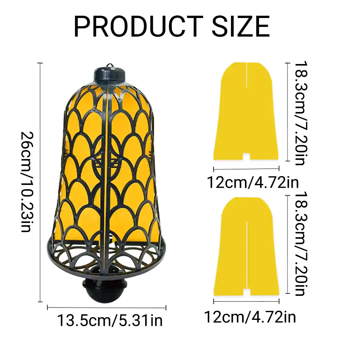 Outdoor Fruit Fly & Bee Traps Set of 2 Bell-Type Insect Traps - Image 7