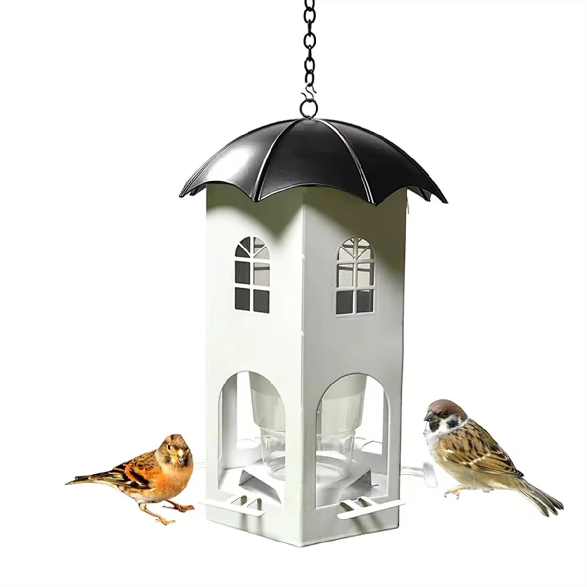 Outdoor Hanging Bird Feeder with Umbrella Lid - Image 13
