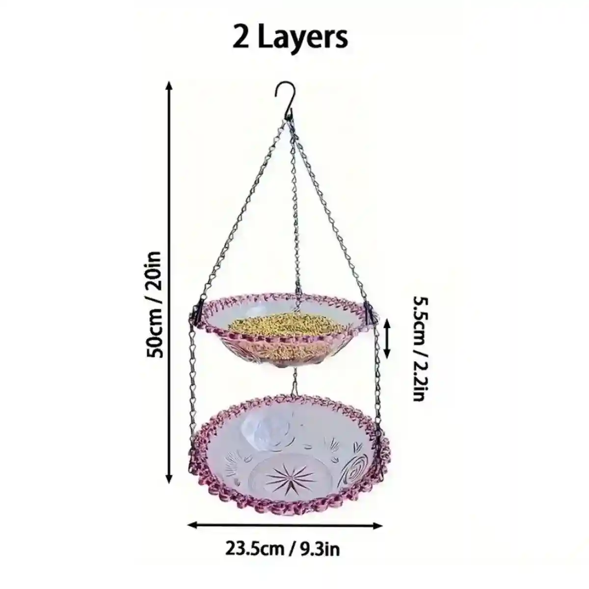 Outdoor Two-Layer Hanging Bird Feeder - Image 4