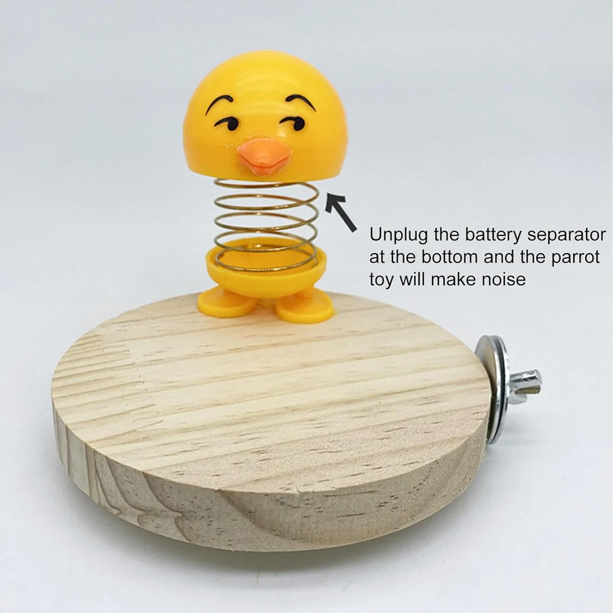 Parrot Bird Toys Wooden Bird Cage Platform With Spring Toy - Image 7