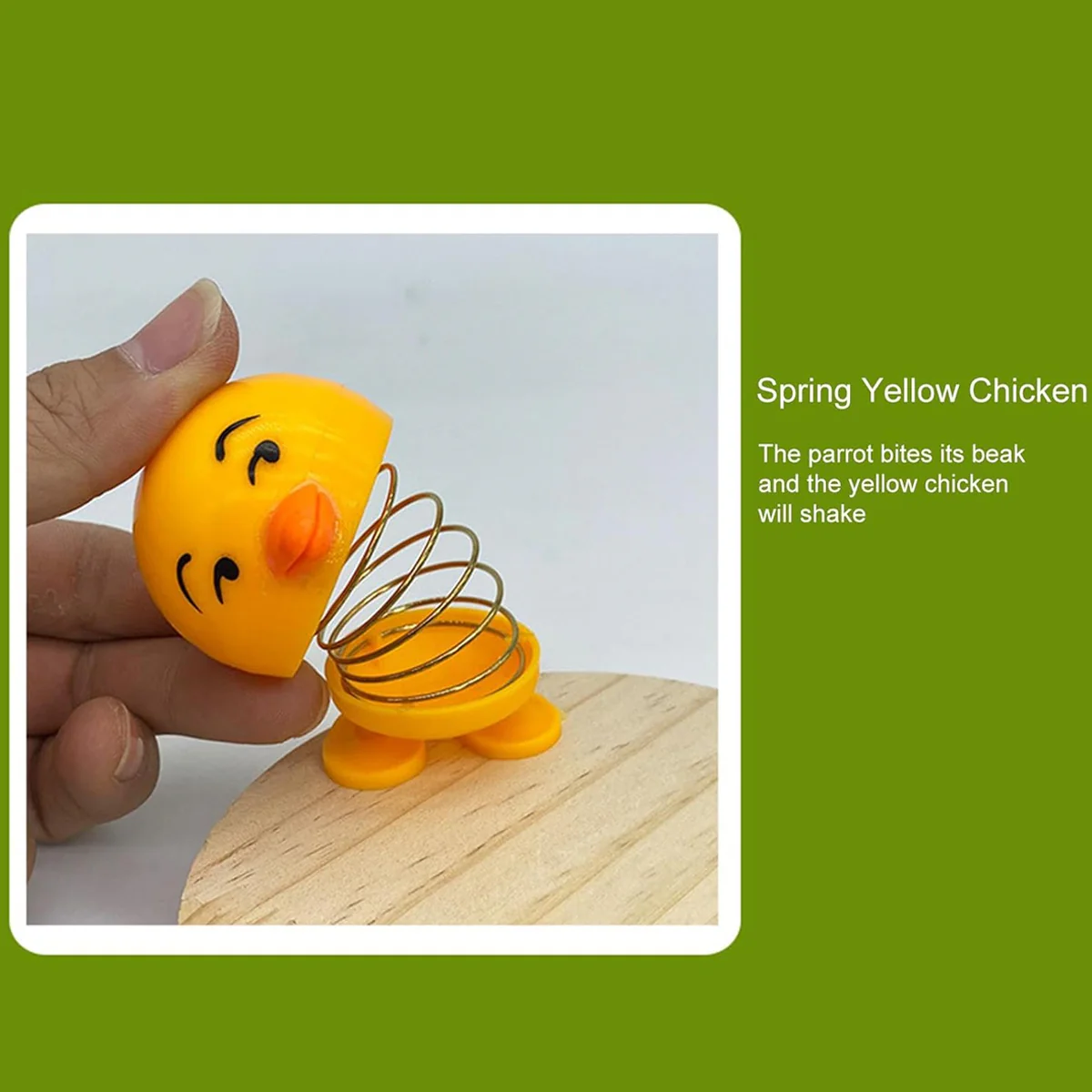 Parrot Bird Toys Wooden Bird Cage Platform With Spring Toy - Image 8
