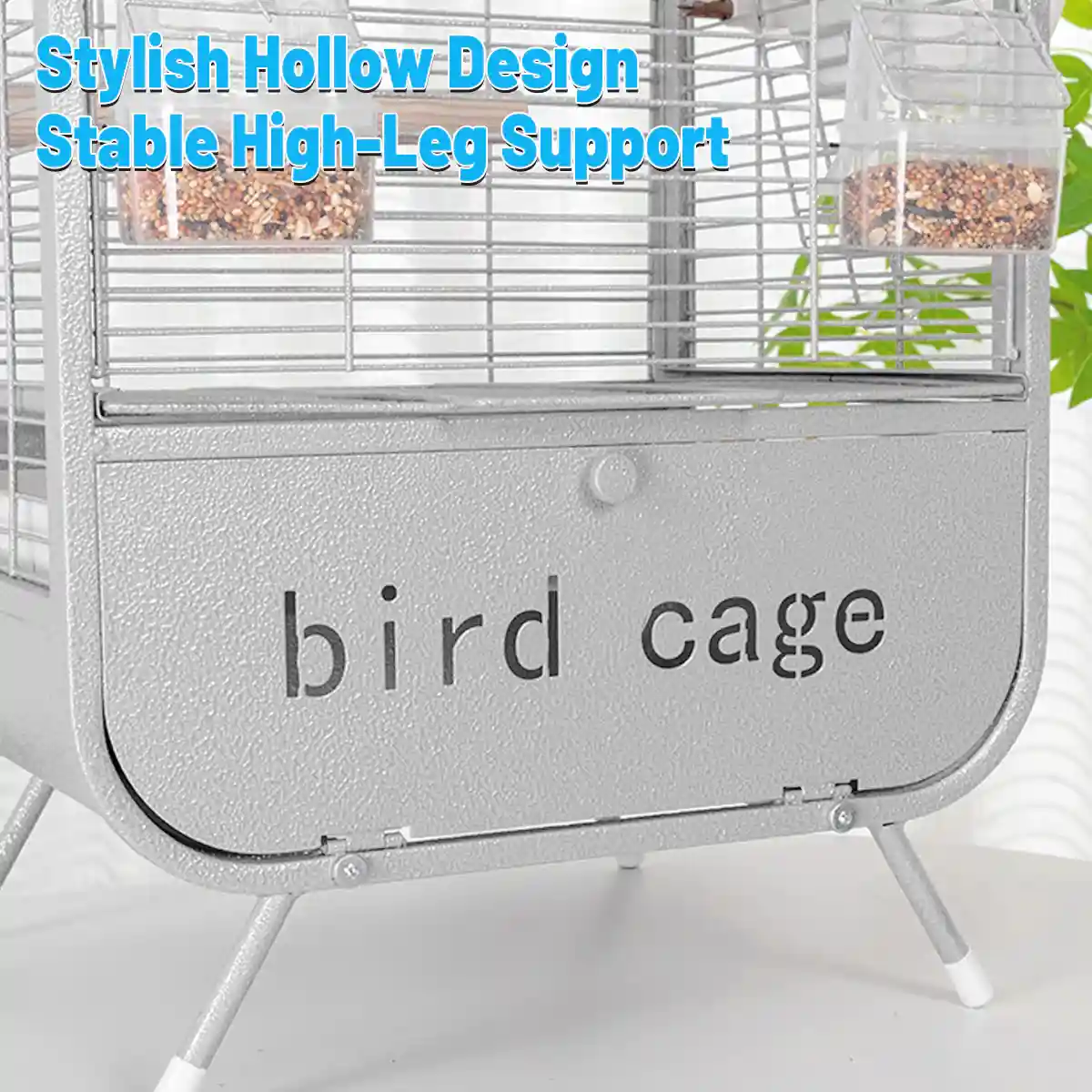 Parrot Cage Modern Metal Bird Cage with Stand and Easy-Clean Tray - Image 3