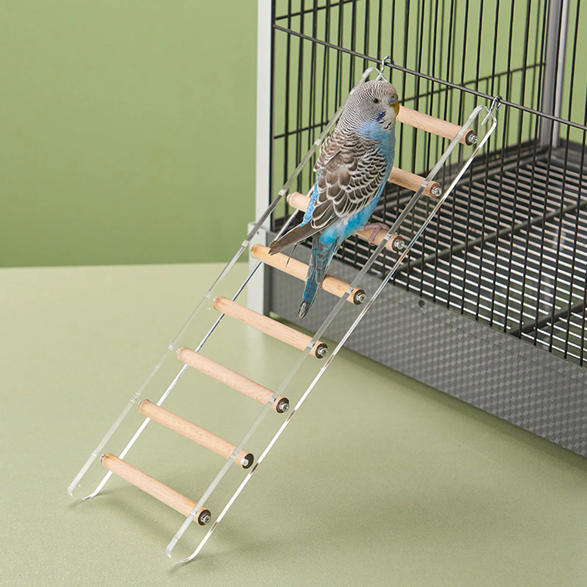 Parrot Climbing Ladder Acrylic Bird Cage Stairs Toy - Image 4
