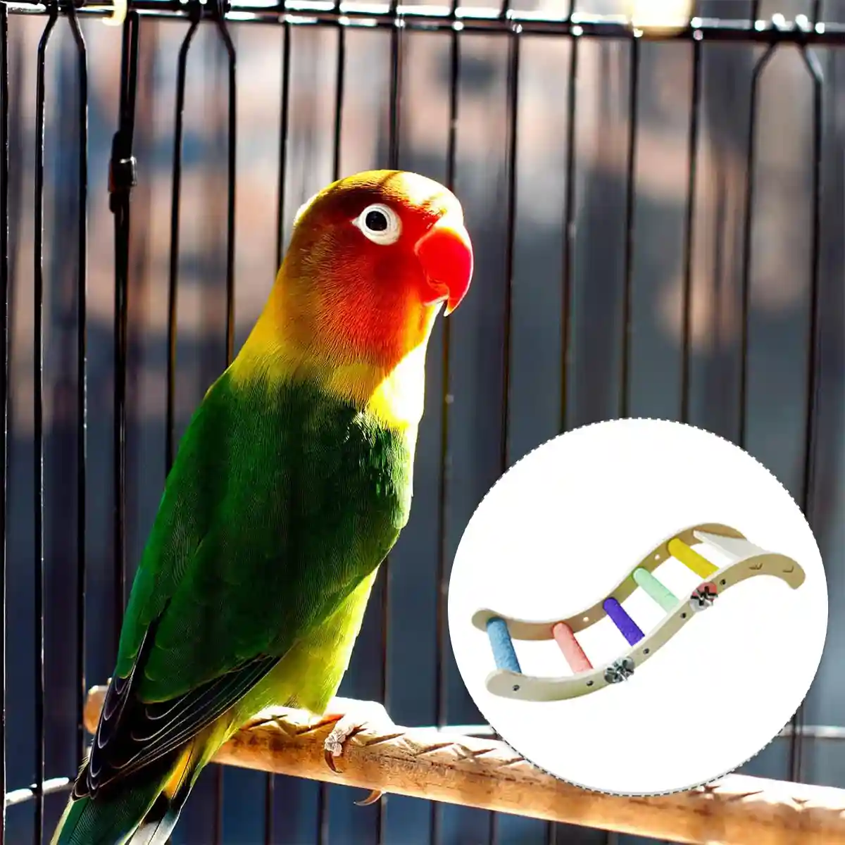 Parrot Climbing Ladder Toy for Birds Claw Care & Swing Platform - Image 12