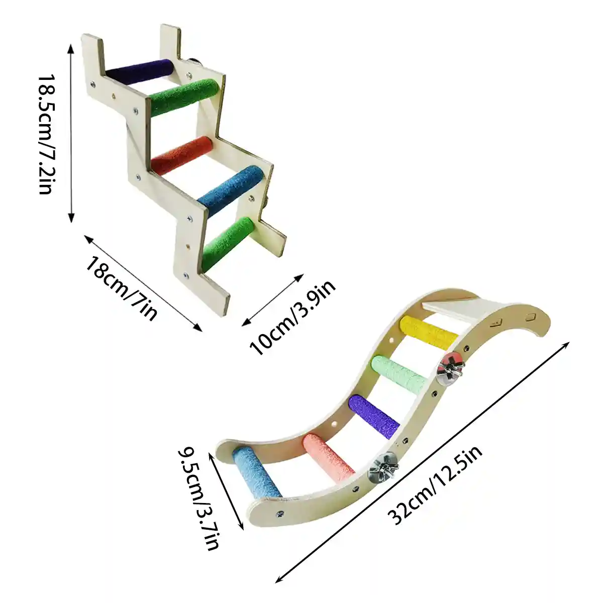 Parrot Climbing Ladder Toy for Birds Claw Care & Swing Platform - Image 3