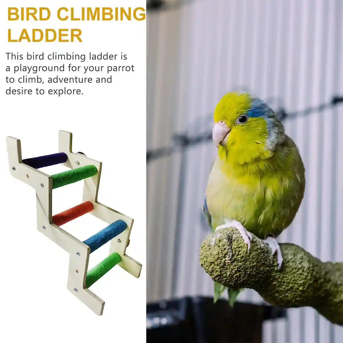 Parrot Climbing Ladder Toy for Birds Claw Care & Swing Platform - Image 5