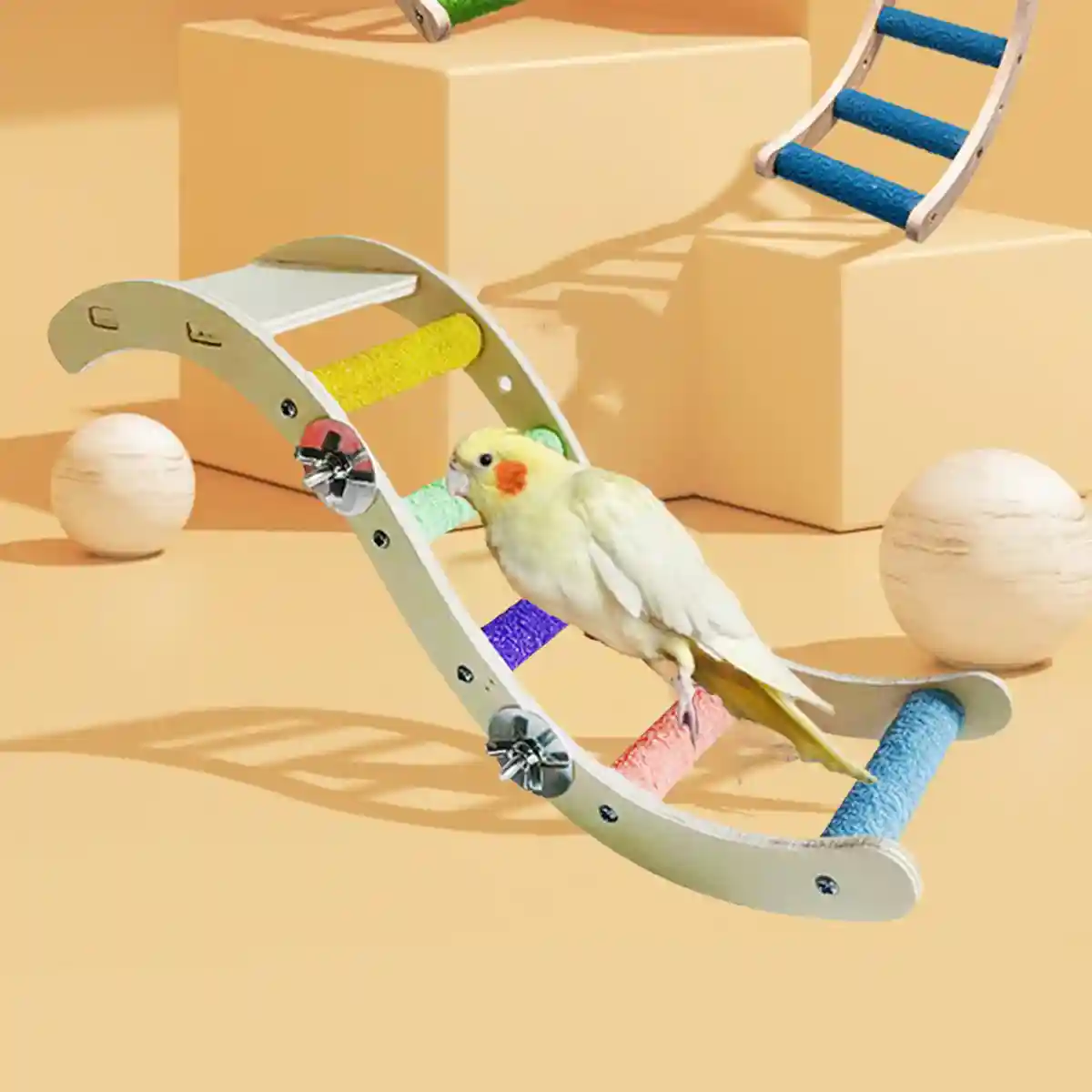 Parrot Climbing Ladder Toy for Birds Claw Care & Swing Platform - Image 8