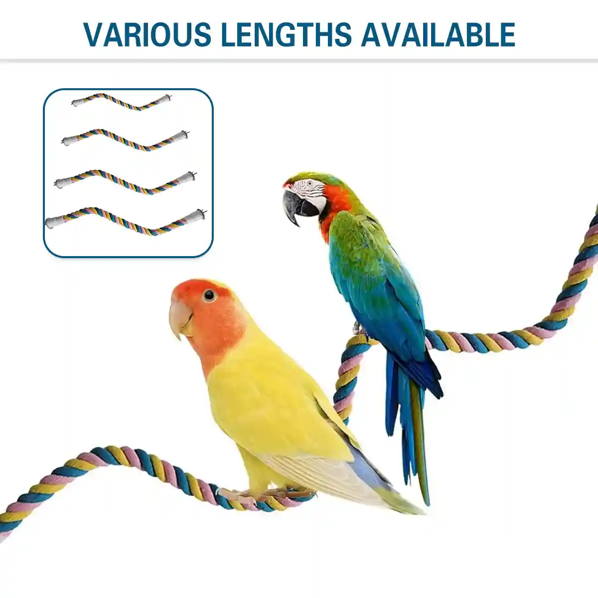 U-Shaped Parrot Climbing Rope Perch Flexible Bird Cage Toy - Image 3