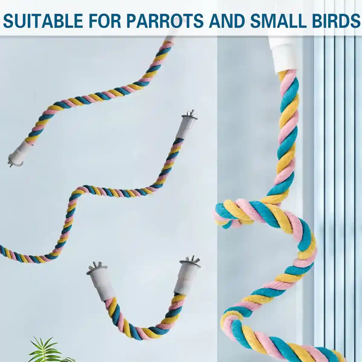 U-Shaped Parrot Climbing Rope Perch Flexible Bird Cage Toy - Image 6