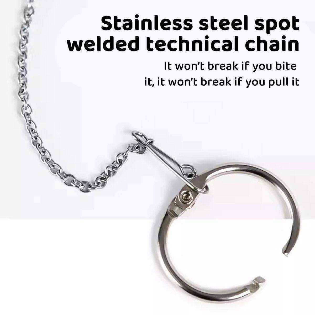 Adjustable Parrot Collar with Opal Necklace and Stainless Steel Chain - Image 16