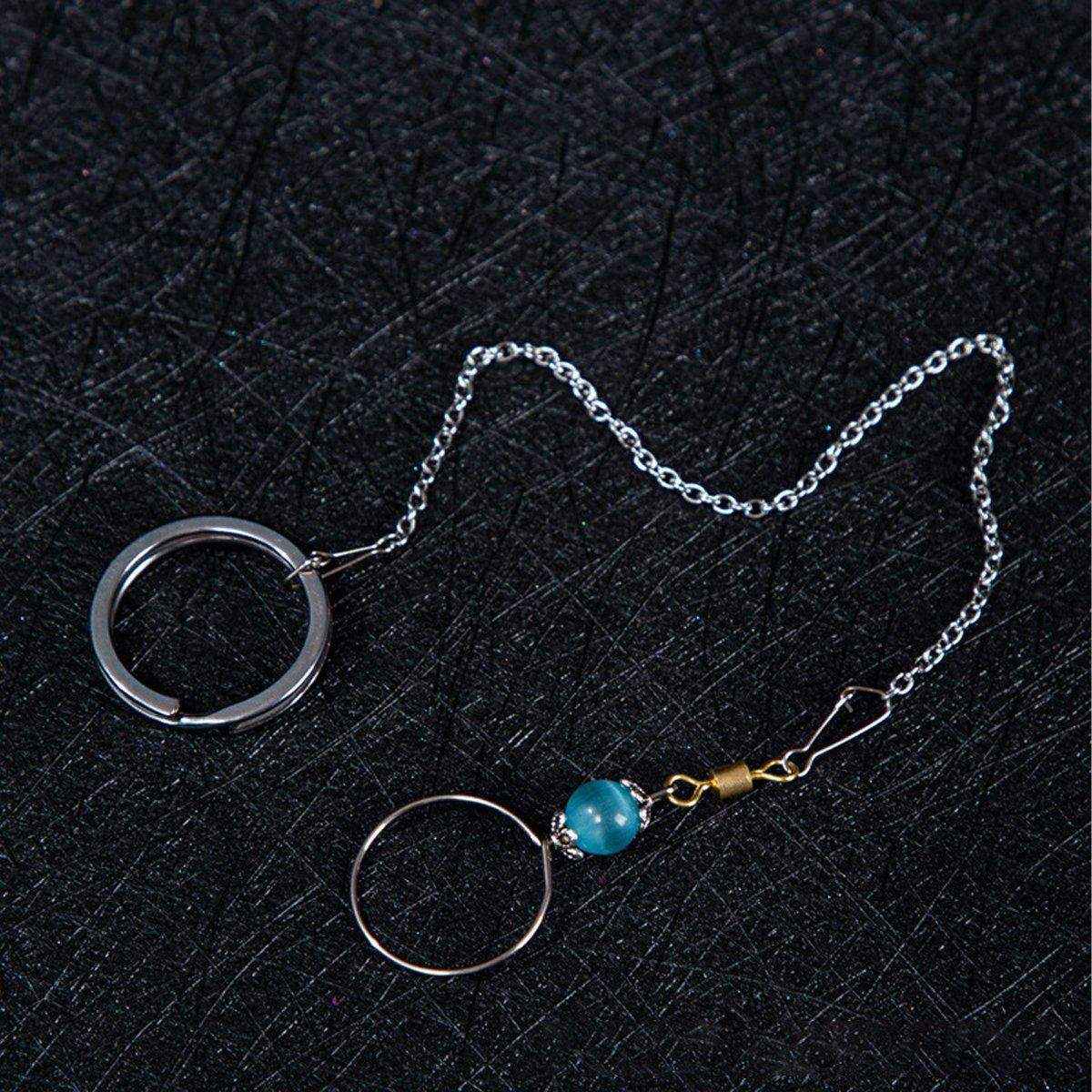 Adjustable Parrot Collar with Opal Necklace and Stainless Steel Chain - Image 17