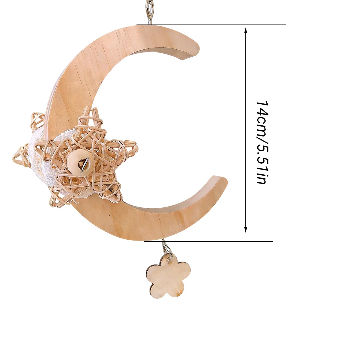 Parrot Moon Swing Wooden Bird Perch Toy - Image 4