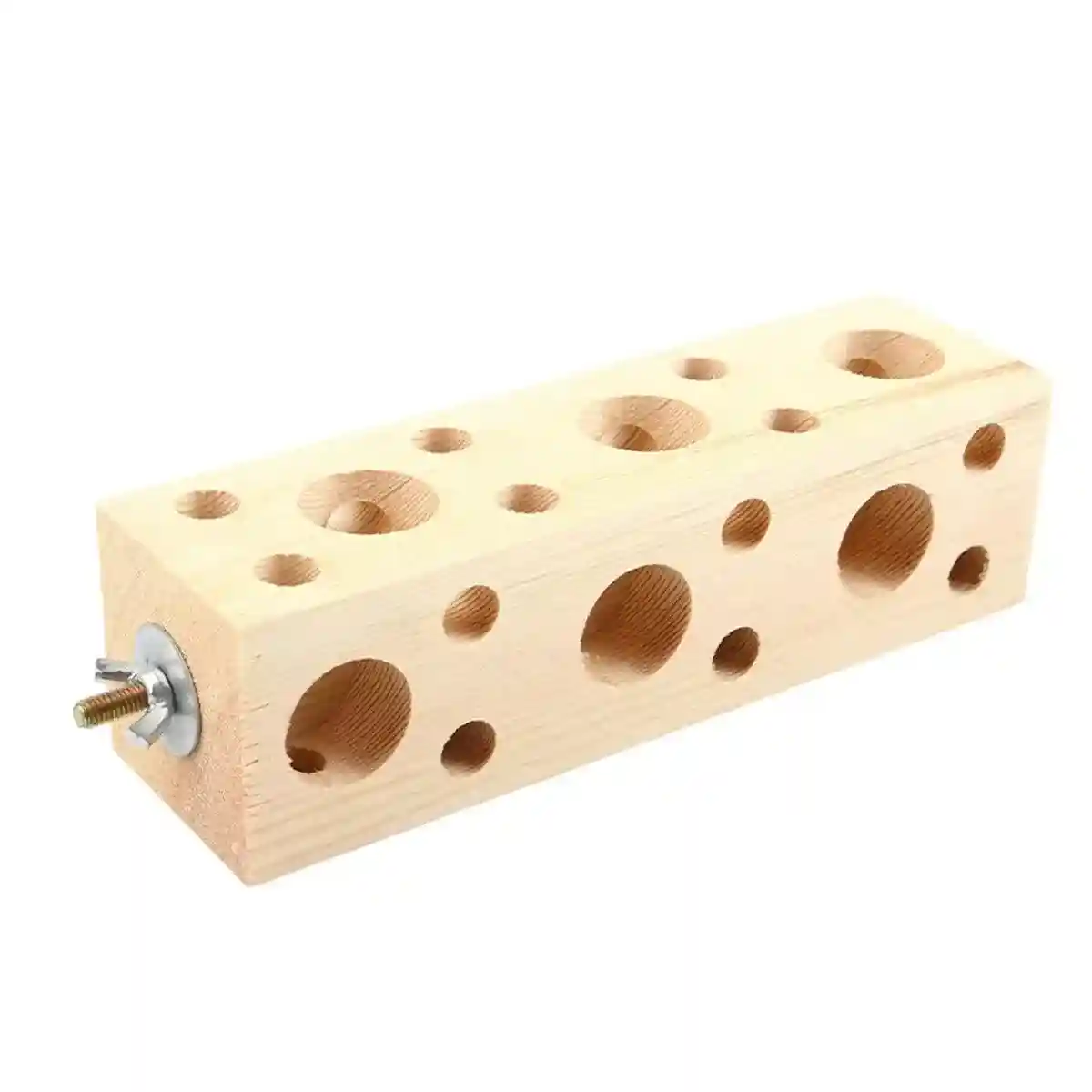 Parrot Stand Toy for Bird Cage Durable Pine Wood Perch for Exercise and Play - Image 3